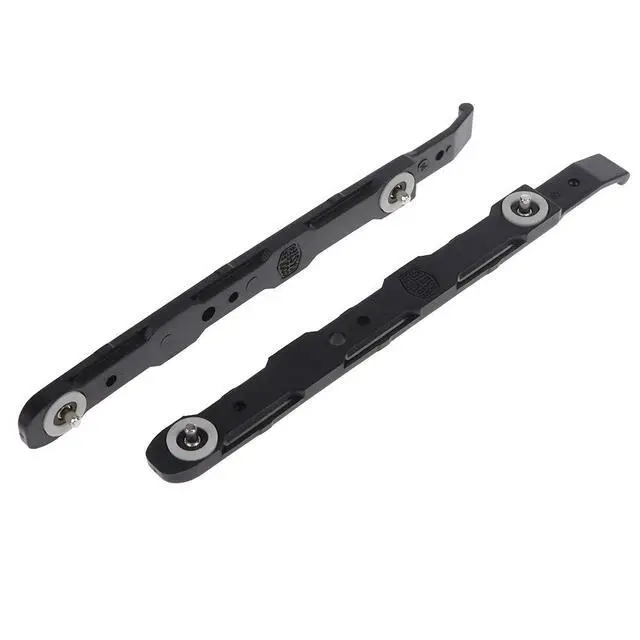 Alt view image 4 of 6 - 4 Pack Black Chassis Hard Drive Mounting Plastic Rails Durable Anti-Scratch HDD Mount Rails for Desktop Computer Cases Easy Install Drive Bracket Accessories for PC Building Upgrades