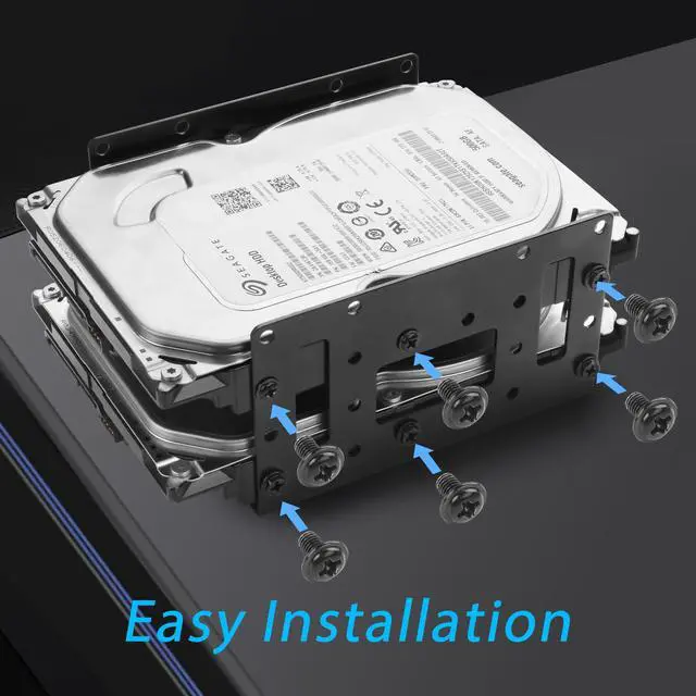 Alt view image 4 of 7 - 2.5" to 3.5" SSD/HDD Mounting Bracket, Up to 4 2.5 "SSDs Metal Mounting Bracket Internal Hard Drive Mounting Bracket Tray for PC/NAS/Server (2PCS)