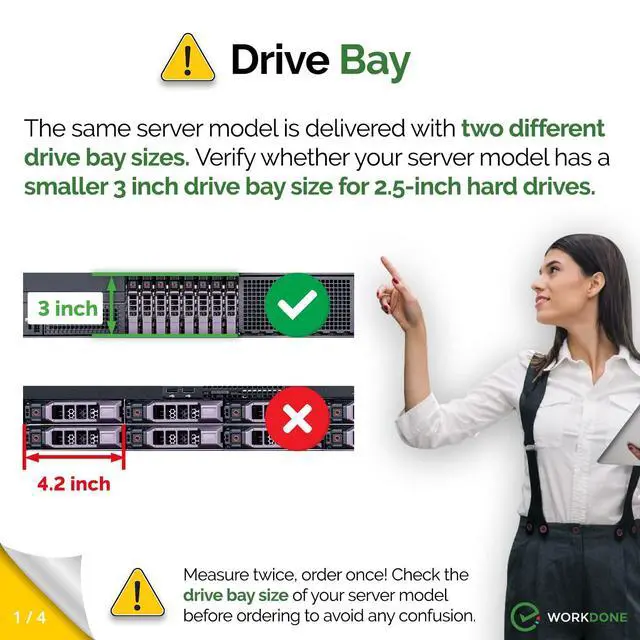 Alt view image 2 of 7 - 4-Pack 2.5" SFF Caddy Tray - fits Dell PowerEdge 13-11th G. G176J