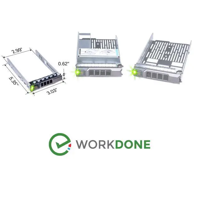 Alt view image 7 of 7 - 4-Pack 2.5" SFF Caddy Tray - fits Dell PowerEdge 13-11th G. G176J