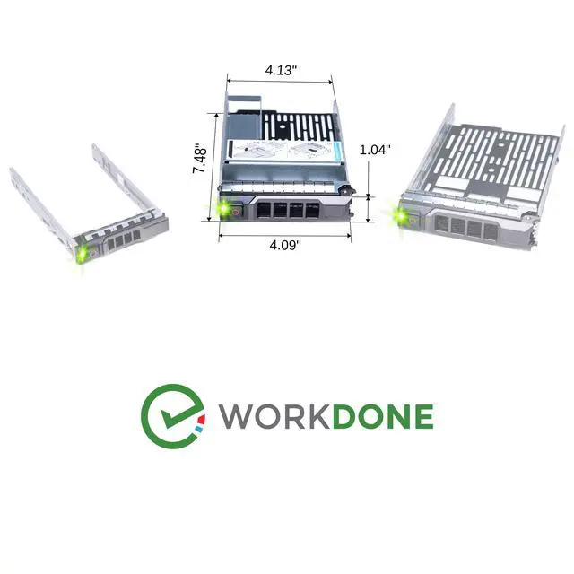Alt view image 7 of 7 - 3.5" Hard Drive Caddy Tray KG1CH with 2.5" HDD SSD Adapter 9W8C4