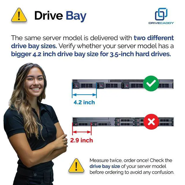 Alt view image 2 of 7 - 3-Pack 3.5" LFF Caddy Tray - fits Dell PowerEdge 17-14th Gen