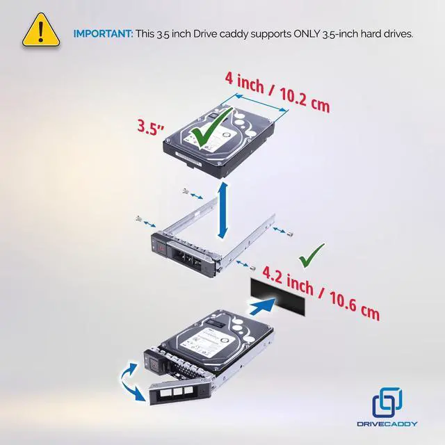 Alt view image 4 of 7 - 3-Pack 3.5" LFF Caddy Tray - fits Dell PowerEdge 17-14th Gen