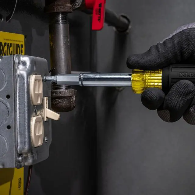 Alt view image 6 of 7 - 32500MAG Magnetic Multi-Bit Screwdriver / Nut Driver, 11-in-1 Multi Tool with 8 Bits, 3 Nut Driver Sizes, Cushion Grip Handle