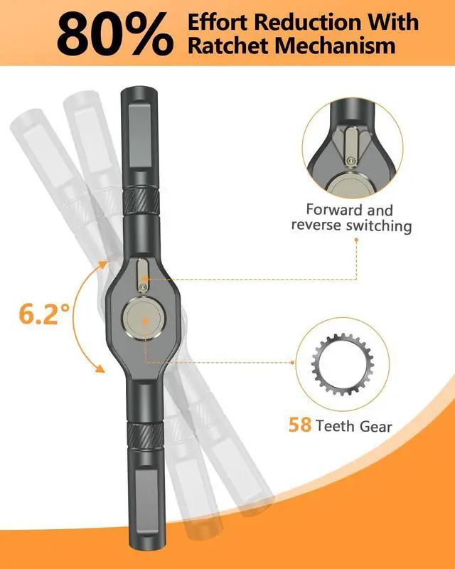 Alt view image 2 of 7 - Ratchet Screwdriver Set, 42 in 1 Magnetic Screwdriver Kit with T Handle, Repair Tool Kit with 40 PCS Precision Bits, Portable Storage Case for Home Appliances, Bicycle, DIY