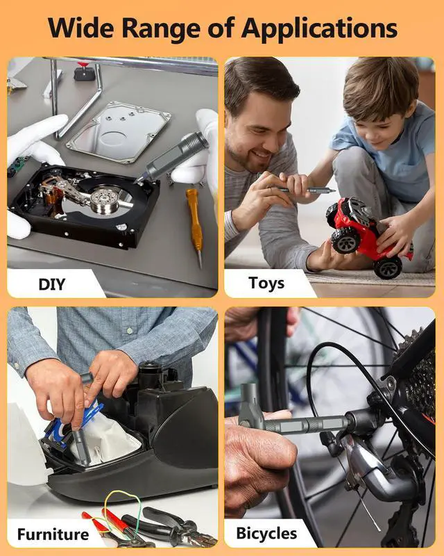 Alt view image 7 of 7 - Ratchet Screwdriver Set, 42 in 1 Magnetic Screwdriver Kit with T Handle, Repair Tool Kit with 40 PCS Precision Bits, Portable Storage Case for Home Appliances, Bicycle, DIY