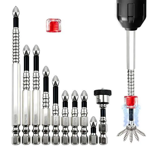 Main image of High Magnetic Screwdriver Drill Bit Set-10Pcs Fixion Tools K5 Non-Slip Bit