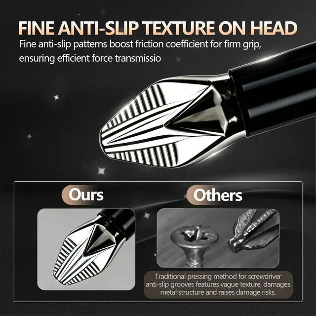 Alt view image 4 of 7 - High Magnetic Screwdriver Drill Bit Set-10Pcs Fixion Tools K5 Non-Slip Bit