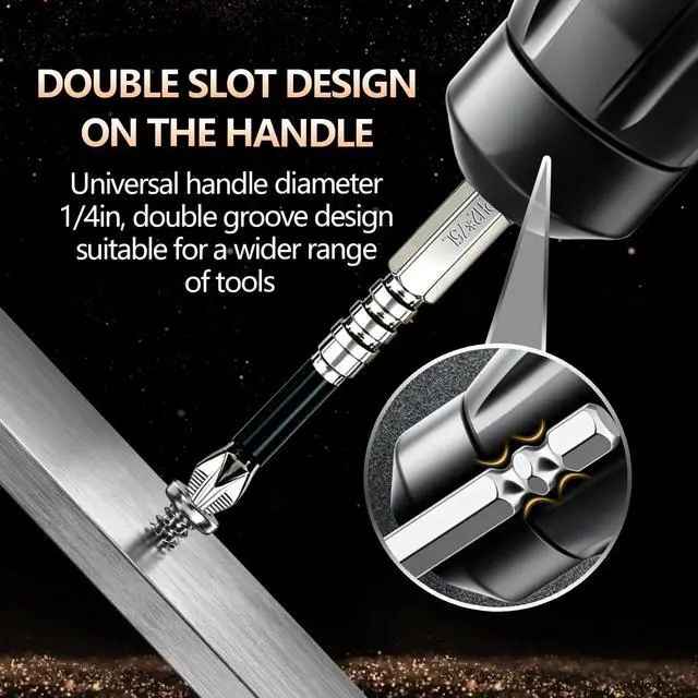Alt view image 7 of 7 - High Magnetic Screwdriver Drill Bit Set-10Pcs Fixion Tools K5 Non-Slip Bit