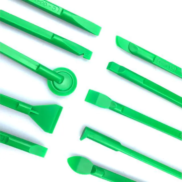 Alt view image 3 of 6 - 15 Pcs Antistatic Spudger Plastic Opening Pry Tool SetSuitable for any touch screen or case Cleaning Scraper Prying and Opening Tool for Laptop Tablet iPhone ipad Cell Phone Green