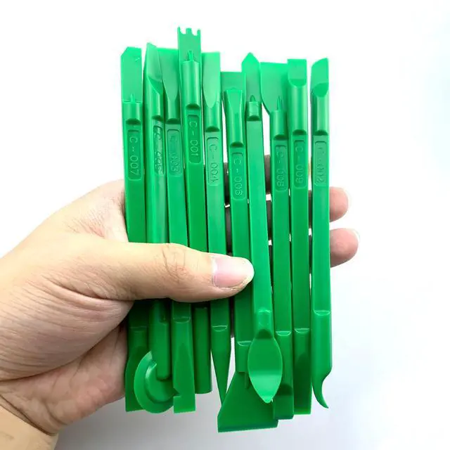 Alt view image 6 of 6 - 15 Pcs Antistatic Spudger Plastic Opening Pry Tool SetSuitable for any touch screen or case Cleaning Scraper Prying and Opening Tool for Laptop Tablet iPhone ipad Cell Phone Green