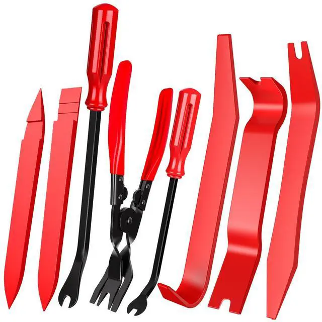 Main image of Zcirl 8 Pcs Auto Trim Removal Tool Kit with Non-Scratch Plastic Pry Tool and Fastener Clip Pliers,Door Panel Removal Tool for Car Interior - Fastener, Clip, Door Panel, Molding, and Dashboard