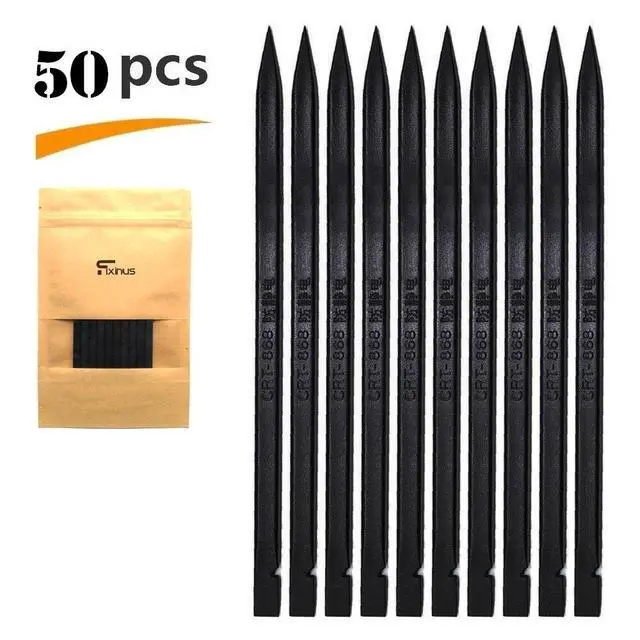 Alt view image 7 of 7 - Set Of 50 Universal Black Stick Spudger Opening Pry Tool Kit for iPhone Smart Phone iPad Tablets Macbook Laptop Games Repair 5.91"