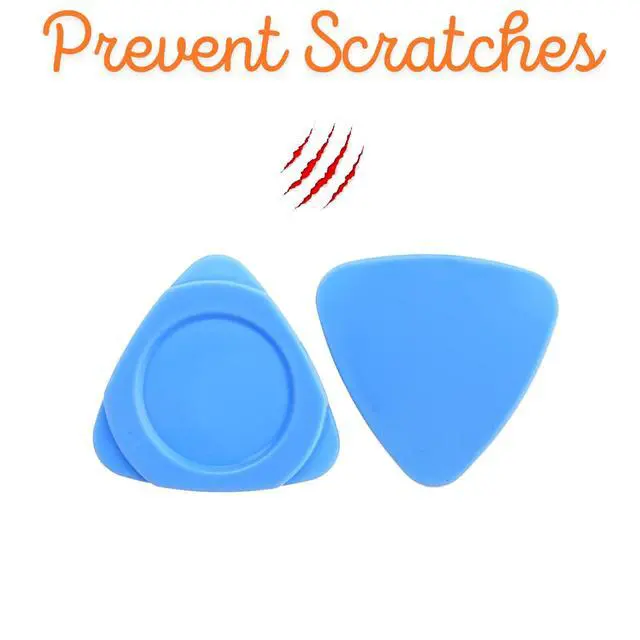 Alt view image 7 of 7 - 50 Pack Triangle Plastic Pry Opening Tool - Blue Guitar Picks for iPhone Screen Repair, LCD Removal, Tablet Laptop Disassembly | 30mm Non-Conductive Spudger Set for Electronics Repair