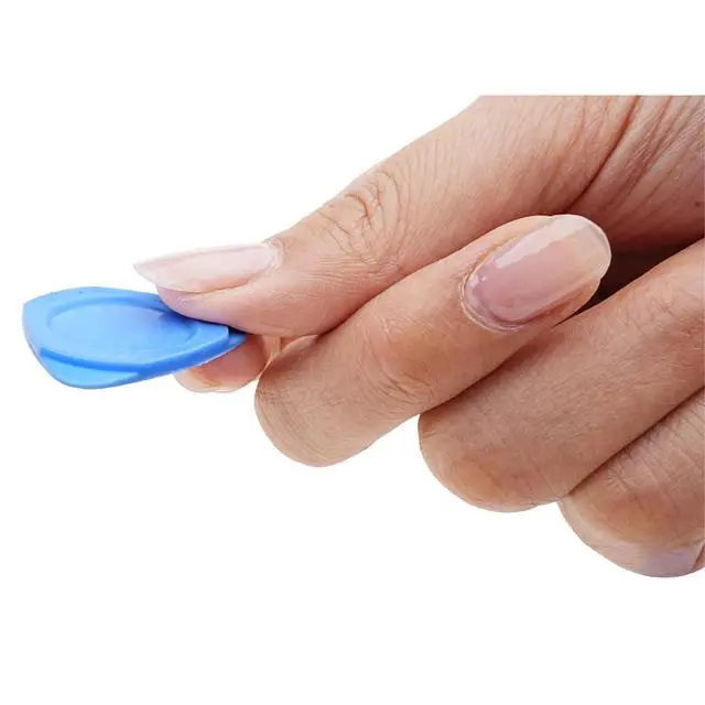 Alt view image 5 of 7 - 50 Pack Triangle Plastic Pry Opening Tool - Blue Guitar Picks for iPhone Screen Repair, LCD Removal, Tablet Laptop Disassembly | 30mm Non-Conductive Spudger Set for Electronics Repair