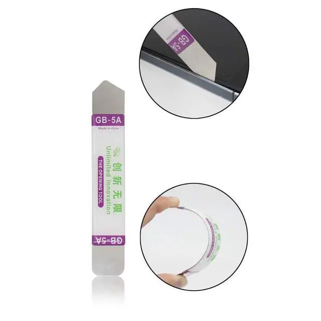 Alt view image 2 of 6 - 20 Pcs Metal Flat Spudger Soft Thin Opening Pry Tool Bar Opener Mobile Phone Table Screen Stainless Steel Blade for Electronic Device Repair Glue Removal