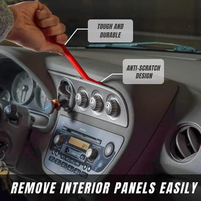 Alt view image 4 of 7 - Auto Trim Removal Tool Set (No Scratch Plastic Pry Tool Kit) - Auto Trim Tool Kit Car Tools, Easy Door Panel Removal Tool, Fastener Removal, Clip, Molding, Dashboards, Interior Trim Tools