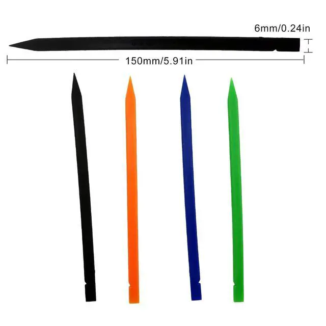 Alt view image 5 of 7 - 4 Colors 20pcs/lot Non-Abrasive Nylon Plastic Spudger Security Pry Bar Nylon Plastic Crowbar for iPhone Tablet Laptop LCD Screen Opening Repair