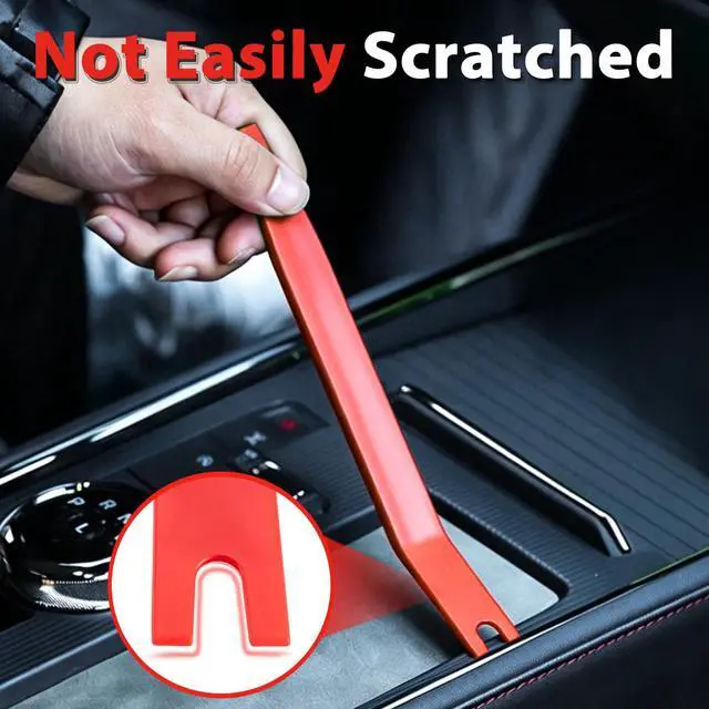 Alt view image 5 of 7 - 8Pcs Auto Trim Disassembly Tool Set,Nylon Plastic Fasteners Remover Tools for Car Dash and Upholstery,Car Door Panel Trim Removal Tool Kit with Storage Bag,No Scratch Auto Interior Remover - Red
