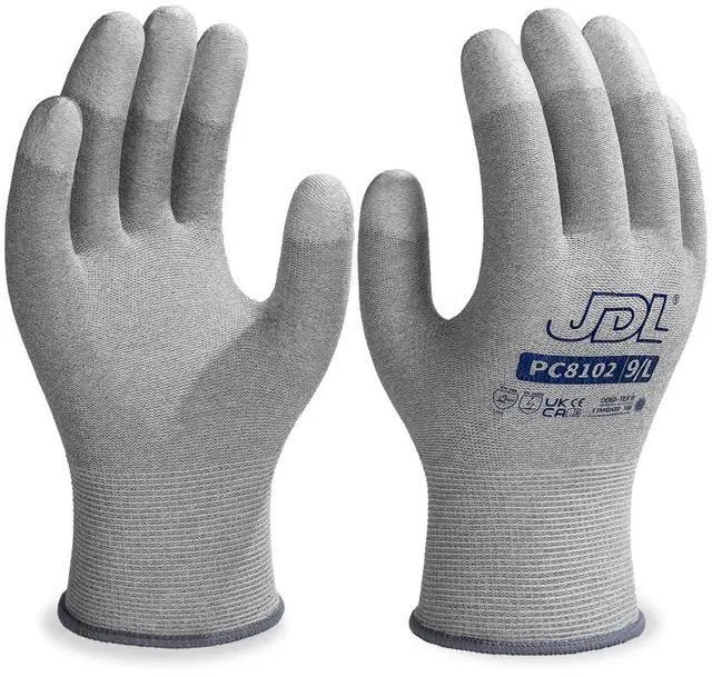 Main image of ESD Work Gloves, Anti-Static Gloves for PC Building, 6 pairs, Computer Installation & Repair, High Resistance Carbon Fiber Gloves, Medium
