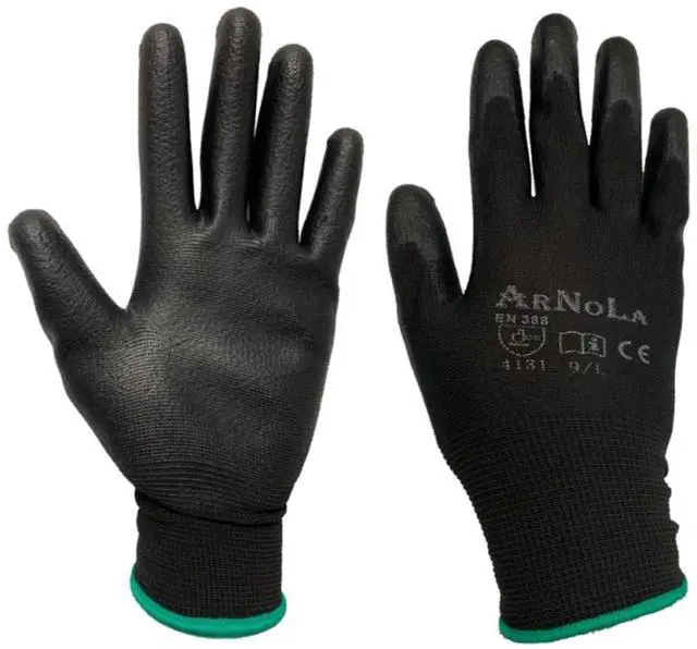 Main image of 12 Pairs ESD Anti Static Work Gloves, 13-Gauge PU Coated Fingertips Safety Gloves for Electronics Assembly, Computer Repair, Precision Handling