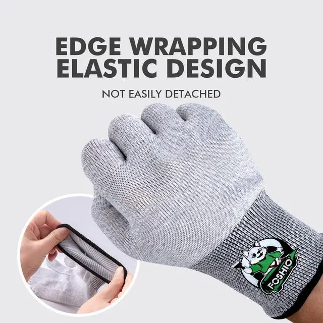 Alt view image 3 of 7 - Grey Vinyl Wrap Gloves, Anti-Static Tint, Dust-Free, Machine Washable, Lightweight, Protective Safety Work Gloves, 2 Pairs