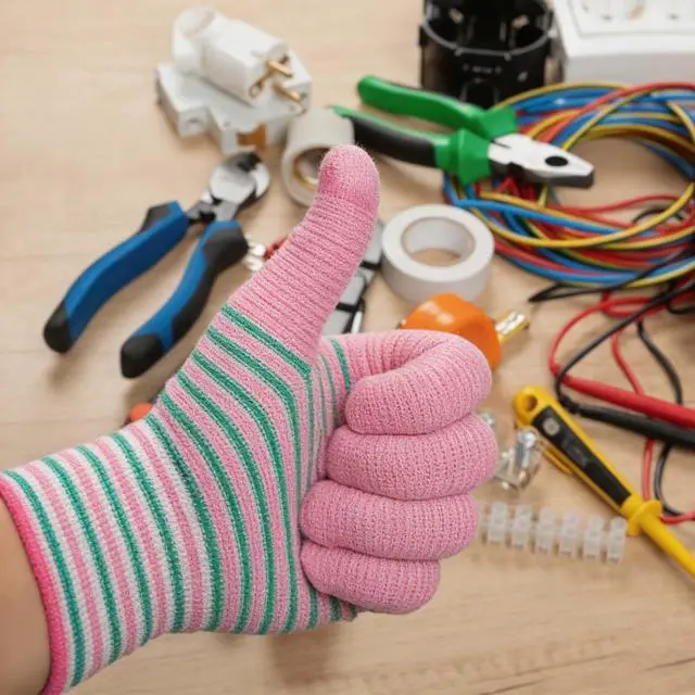 Alt view image 5 of 6 - 12Set ESD Anti-Static Gloves Electrostatic Protective Gloves with PU Palm Medium Size for Computer Installation, Building & Repair, Purple