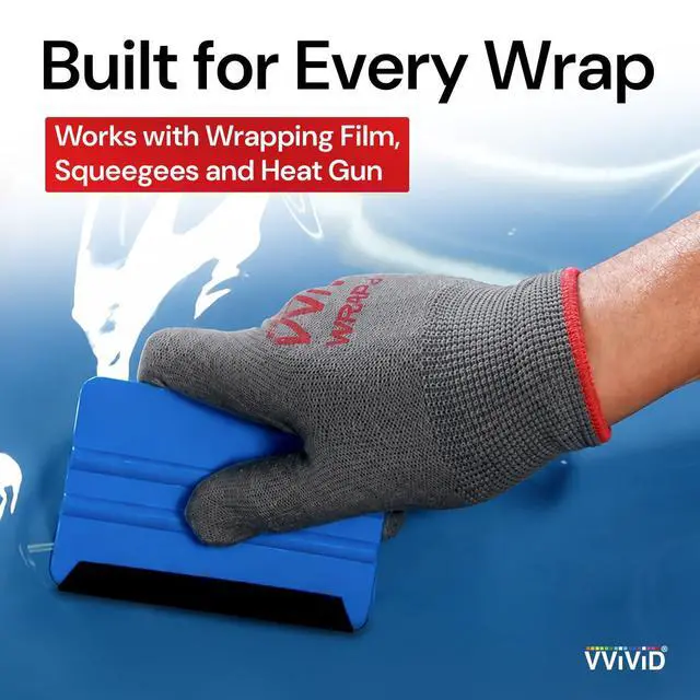 Alt view image 4 of 7 - Grey Professional Vinyl Wrap Anti-Static Applicator Glove Pair (2 Glove Pack)