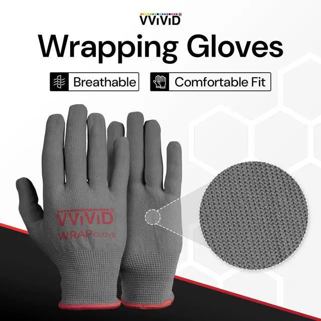 Alt view image 2 of 7 - Grey Professional Vinyl Wrap Anti-Static Applicator Glove Pair (2 Glove Pack)
