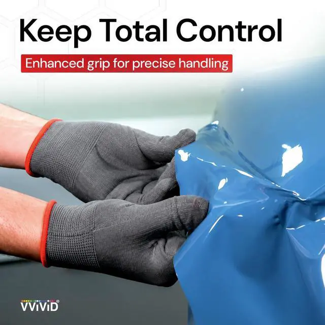 Alt view image 3 of 7 - Grey Professional Vinyl Wrap Anti-Static Applicator Glove Pair (2 Glove Pack)