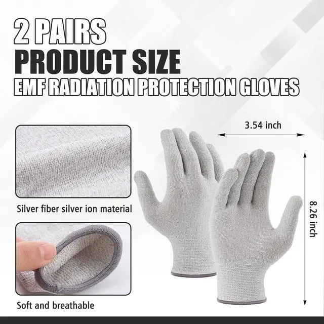 Alt view image 2 of 5 - 2 Pairs Anti Static Touch Screen Gloves for Men Women, Unisex ESD Gloves for Computer Typing Laptop Keyboard Phone, Washable Reusable for Office Home Outdoor Work(M)