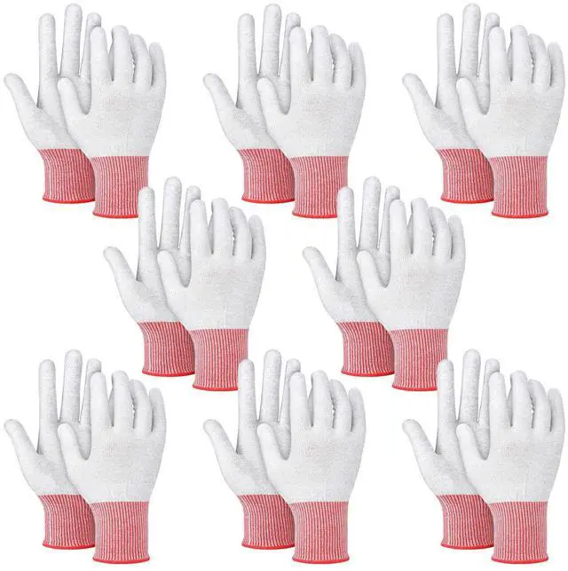 Main image of 8 Pairs Vinyl Wrap Anti-static Gloves Carbon Fiber Working Gloves