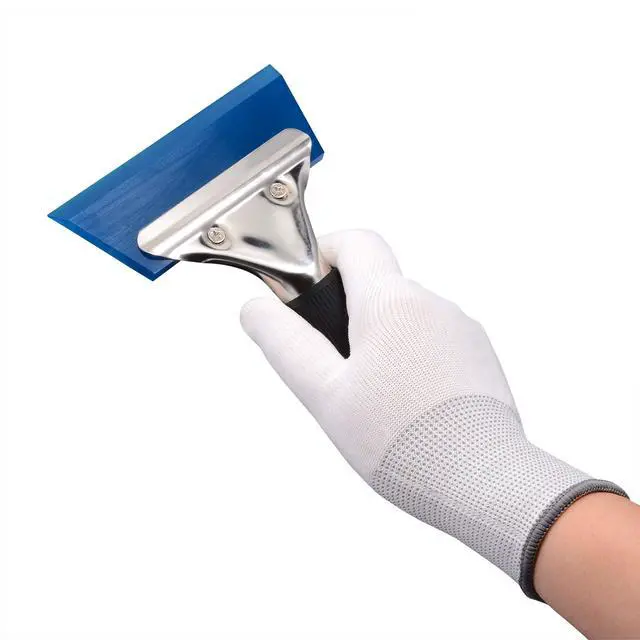 Alt view image 7 of 7 - Vinyl Wrap Gloves - Nylon White Working Gloves / 6 Pairs