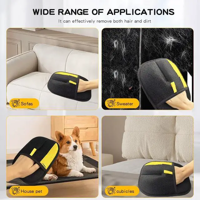 Alt view image 4 of 7 - Electrostatic Pet Hair Removal Gloves