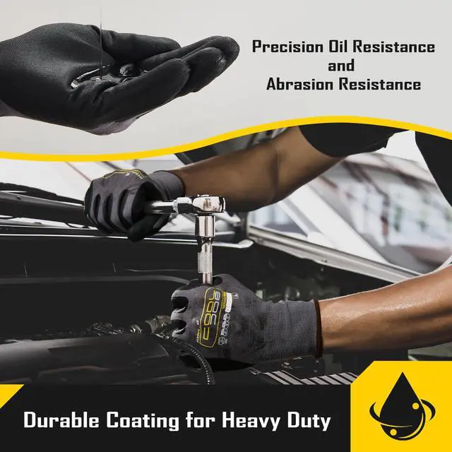 Alt view image 3 of 7 - 3/12/36 Pairs Safety Work Gloves, Microfoam Nitrile Rubber Coated