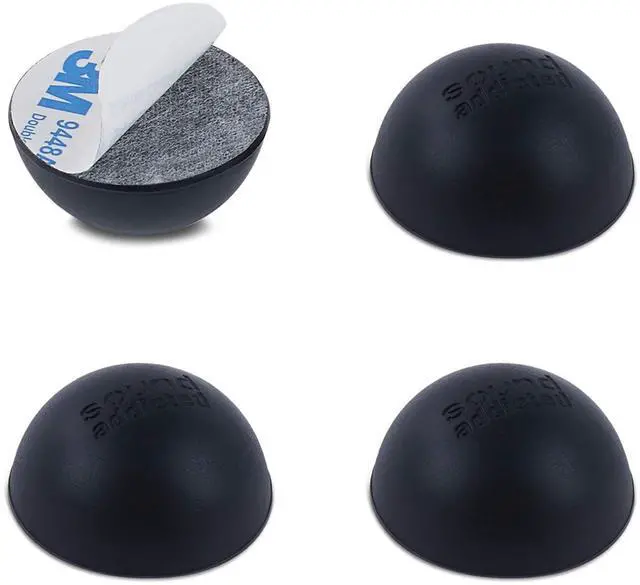 Main image of Subble 1.2'' (4 Pack) Silicone Feet Isolation for Amplifiers, Decks or Any Other Audio Equipment, Non-Skid Hemisphere with Adhesive (Sustain up to 24lb) | Subble
