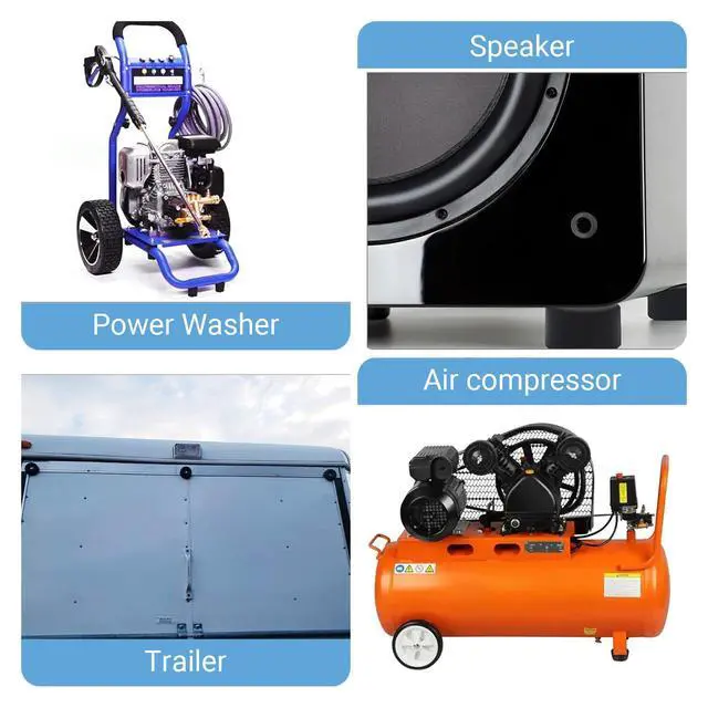 Alt view image 5 of 5 - 4 Pack 192310GS Anti Vibration Rubber Feet with Stainless Steel Nuts & Washers Universal Air Compressor Isolation Pads for Generators, Pressure Washers, Speaker Cabinets, Washing Machine, Furniture