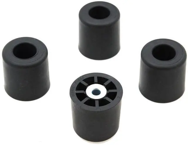 Main image of 4 Large Round Cylinder Rubber FEET #1-1.375 H x 1.375- D Made in USA, Perfect for Furniture, Sofas, Tables, Chairs, desks and Other Large Items.