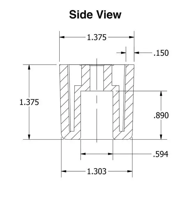 Alt view image 2 of 7 - 4 Large Round Cylinder Rubber FEET #1-1.375 H x 1.375- D Made in USA, Perfect for Furniture, Sofas, Tables, Chairs, desks and Other Large Items.