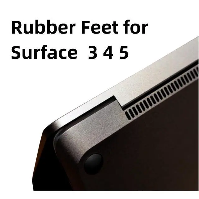 Alt view image 4 of 7 - Rubber Feet Mat Replacement for Microsoft Surface Laptop 3 4 5 Anti Slip Laptop Bottom Case Rubber Foot Pads Black