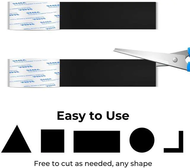 Alt view image 3 of 7 - Rubber Feet 2 Rolls, Adhesive Rubber Pad, Non Slip Pads for Furniture and Electronics 1x40 inch