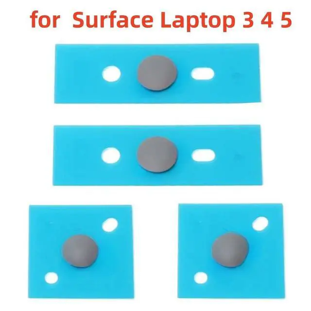 Alt view image 4 of 6 - Feet Pads Replacement for Microsoft Surface Laptop 3 4 5 Anti Skid Bottom Case Rubber Foot Mat Silver