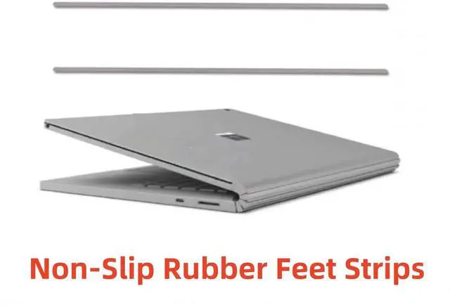Alt view image 5 of 7 - Laptop Rubber Feet Strips Replacement for Microsoft Surface Book 1, 2, or 3 13.5" for Laptop Bottom Case Nonskid Silicone Bumper Rubber Foot Strips