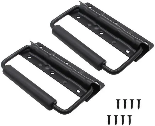 Main image of 4.9 Inch Heavy Duty Spring Loaded Handle, Black (2 Pcs)
