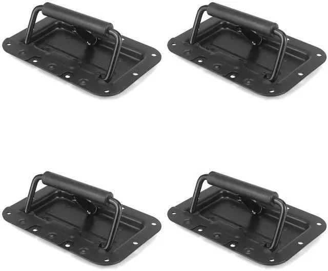 Main image of Flight Case Pull Handles, 4 Pack Spring Loaded Recessed Flush Speaker Cabinet Handles, Flush Lift Recessed Door Handle, for Trunk Luggage, Cabinets, Flight Carry Case