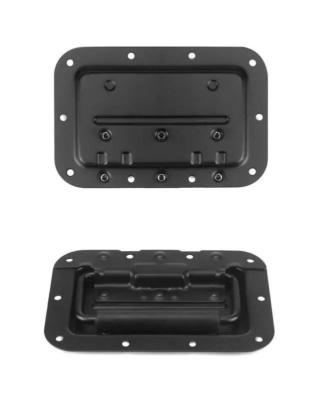 Alt view image 2 of 7 - Flight Case Pull Handles, 4 Pack Spring Loaded Recessed Flush Speaker Cabinet Handles, Flush Lift Recessed Door Handle, for Trunk Luggage, Cabinets, Flight Carry Case