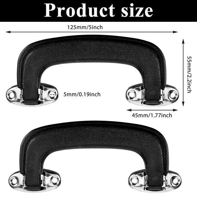 Alt view image 2 of 7 - 2Pcs Guitar Case Handle Luggage Handles Replacement Suitcase Handles Luggage Pull Handle Carry Luggage Handle Replacement Plastic Pull Handles for Musical Box