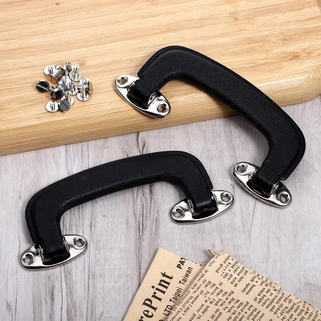 Alt view image 4 of 7 - 2Pcs Guitar Case Handle Luggage Handles Replacement Suitcase Handles Luggage Pull Handle Carry Luggage Handle Replacement Plastic Pull Handles for Musical Box