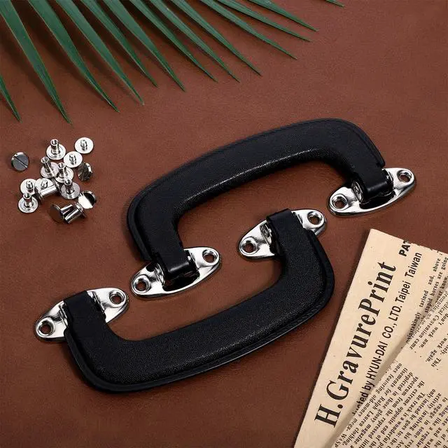 Alt view image 6 of 7 - 2Pcs Guitar Case Handle Luggage Handles Replacement Suitcase Handles Luggage Pull Handle Carry Luggage Handle Replacement Plastic Pull Handles for Musical Box
