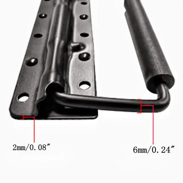 Alt view image 4 of 7 - 2 Pcs Spring Loaded Case Handle 5.51" × 3.15" Heavy Duty Black Surface Mount Chest Handle for Flight Case Cabinet Garage Boat (Black,2pcs)